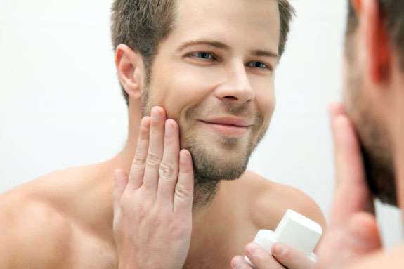 Morning hygiene in the bathroom
