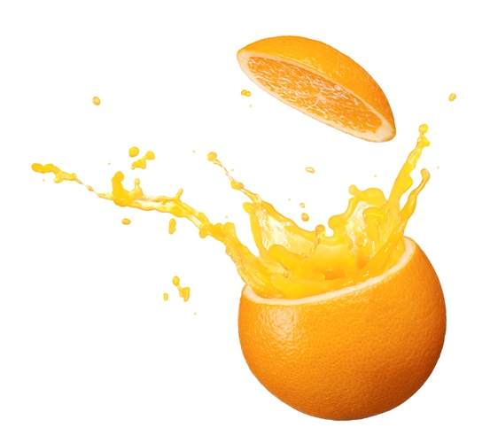 splashing orange
