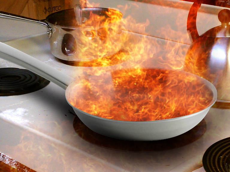 إطفاء النار حين تلتهب المقلاة