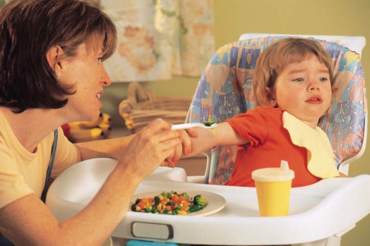 Child refusing to eat her vegetables